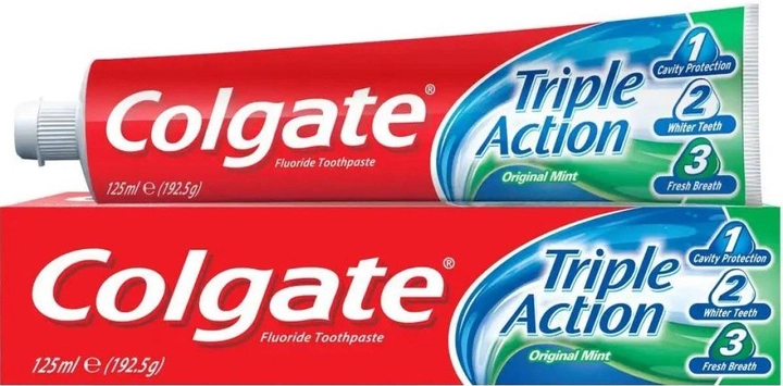 Pasta do zębów Colgate Triple Action Original Mint 125 ml (6281001112013) - obraz 1