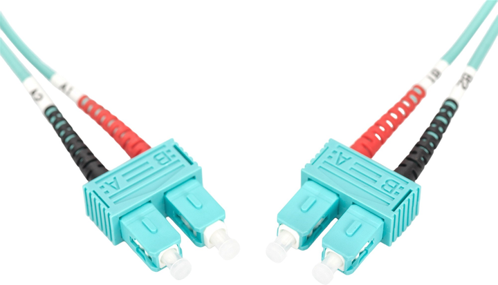 Оптичний патч-корд Digitus Fiber SC/UPC - SC/UPC 50/125 Multimode Duplex 2 м Blue (DK-2522-02/3) - зображення 1