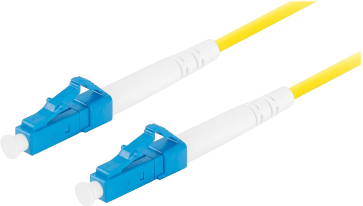 Patchcord optyczny Lanberg SM SC/APC - SC/UPC Simplex G657a1 3 mm 3 m Yellow (FO-SASU-SS21-0030-YE) - obraz 1