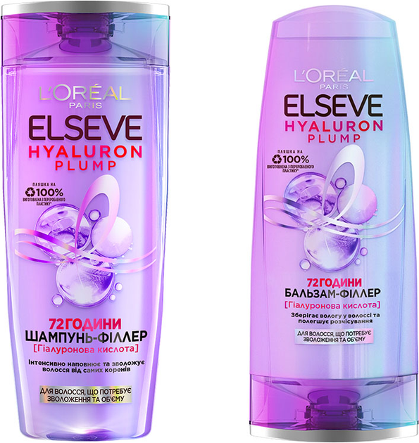 Набор L'Oreal Paris Elseve Hyaluron Plump Шампунь-филлер 400 мл ...