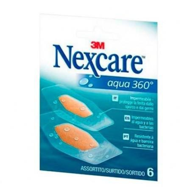 Plaster Nexcare Aqua 360 Surtidas 6 szt (4054596748392) - obraz 1