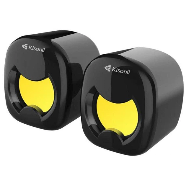Компьютерная акустика колонки для пк и ноутбука Kisonli A-202 | 3Wx2, BASS, AUX| Черный - Фото 6 Компьютерная акустика колонки для пк и ноутбука Kisonli A-202 | 3Wx2, BASS, AUX| Черный - изображение 6