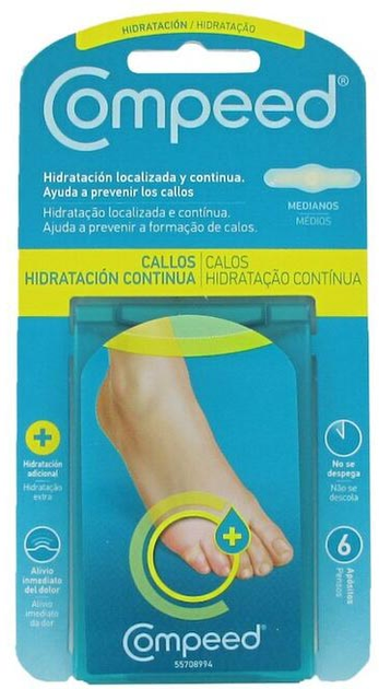 Пластырь для ног Compeed Calluses Continuous Hydration 6 шт (55710659) - изображение 1