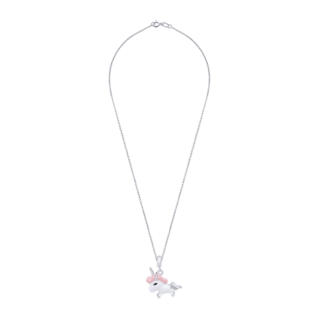Серебряный кулон UmaUmi Единорог, серебро 925, розовый 319542400611 - изображение 2