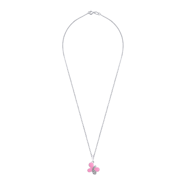 Серебряный кулон UmaUmi Бабочка, серебро 925, розовый 319571500611 - изображение 3
