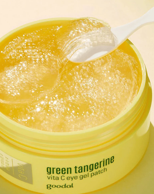 Осветляющие патчи для глаз с витамином C Goodal Green Tangerine Vita C Eye Gel Patch - изображение 5