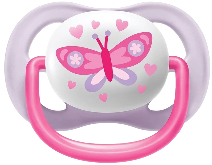 Smoczek Philips Avent Ultra Air 0-6m Happy Girl 2 szt (8710103949213) - obraz 3