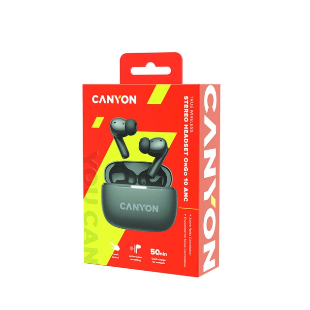 Słuchawki Canyon OnGo TWS-10 ANC ENC Graphite (CNS-TWS10BK) - obraz 8