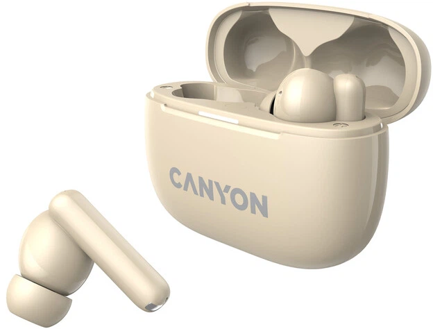 Słuchawki Canyon OnGo TWS-10 ANC ENC Beige (CNS-TWS10BG) - obraz 3