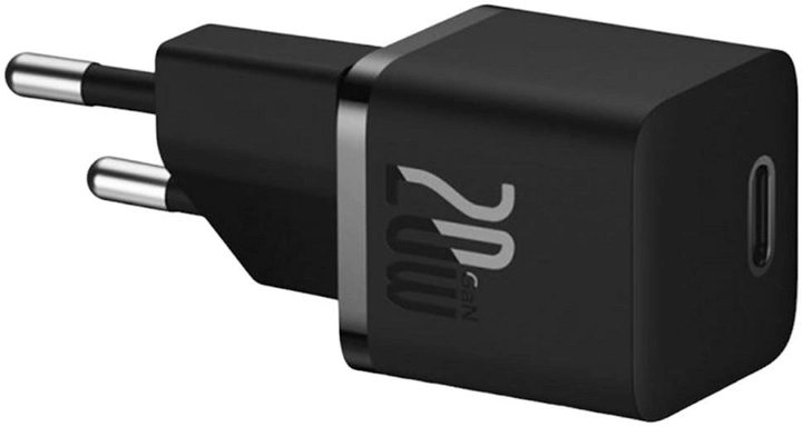Зарядний пристрій для телефону Baseus 20W USB Type-C Black (CCGN050101) - зображення 2