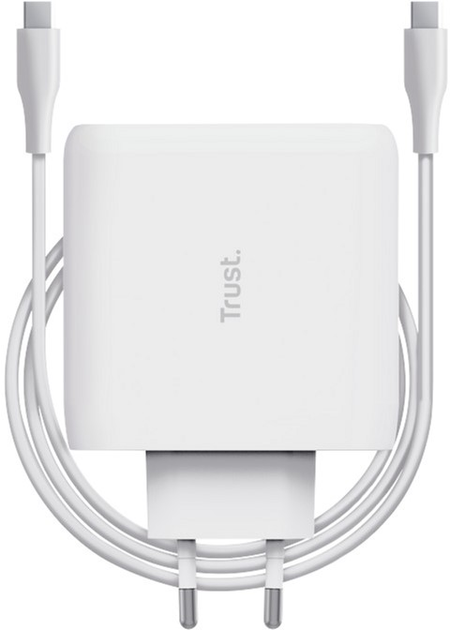 Ładowarka do telefonu Trust MAXO 100W USB-C + kabel 2 m UBS-C White (8713439251401) - obraz 4