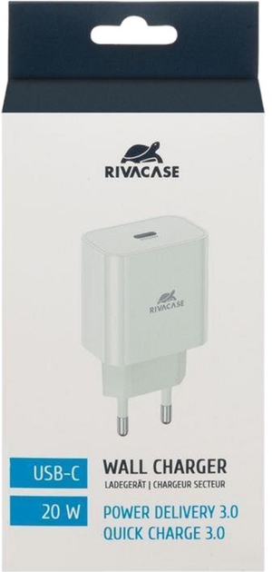 Ładowarka do telefonu Rivacase 20W USB Type-C Quick Charge 3.0 White (PS4101W00WHITE) - obraz 2
