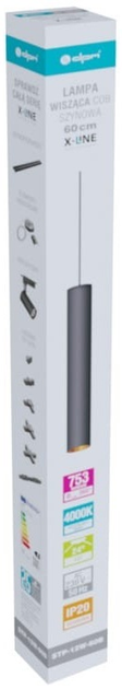 Lampa wiszaca szynowa DPM X-Line LED 12 W 753 lm 60 cm czarna (STP-12W-60B) - obraz 5