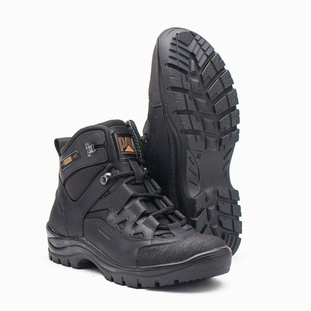 Берці демісезонні тактичні черевики PAV 501 чорні шкіряні з мембраною Winterfrost 41 - зображення 2