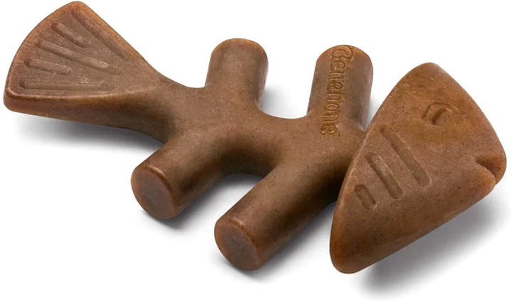 Іграшка для собак зі смаком лосося Benebone Fishbone 24 см Brown (0810054210320) - зображення 2