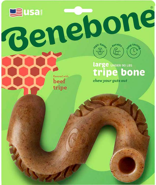 Zabawka dla psów ze żwaczami wołowymi Benebone Tripe Bone 16 cm Brown (0810054210405) - obraz 1