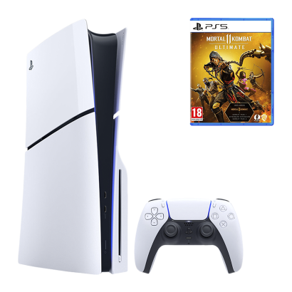 Набор Консоль Sony PlayStation 5 Slim Blu-ray 1TB White + Игра Mortal Kombat 11 Ultimate Edition Русские Субтитры - Фото 1 Набор Консоль Sony PlayStation 5 Slim Blu-ray 1TB White + Игра Mortal Kombat 11 Ultimate Edition Русские Субтитры - изображение 1
