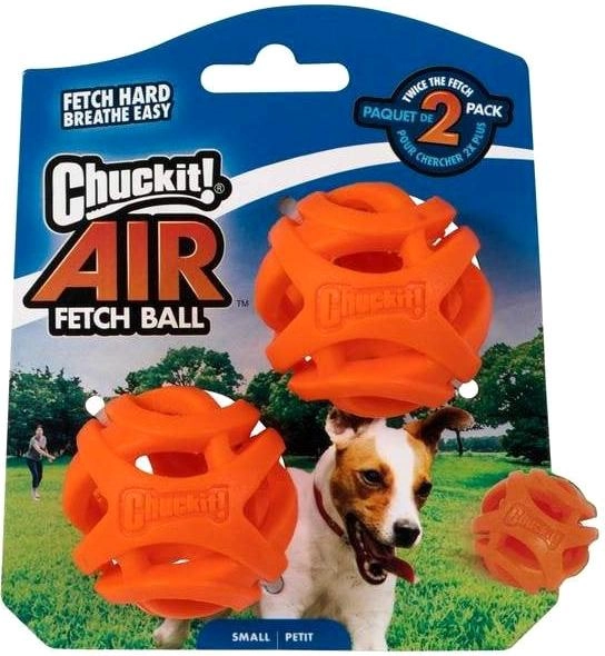 Zestaw piłek dla psów Chuckit! Breathe Right Fetch Ball 4 cm 2 szt Orange (0029695319310) - obraz 1