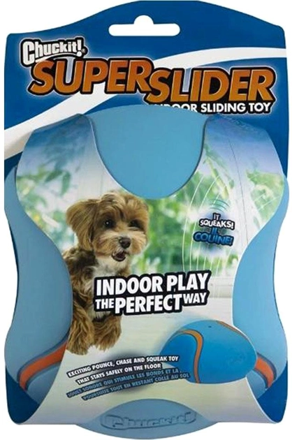 Zabawka interaktywna dla psów Chuckit! Indoor Slider 17 cm Blue (0029695509933) - obraz 1