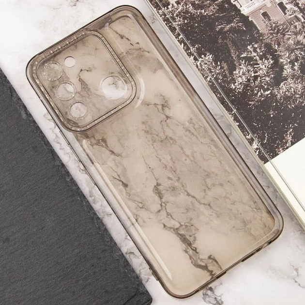 Чохол TPU Starfall Clear для TECNO Spark 8C Сірий - зображення 4