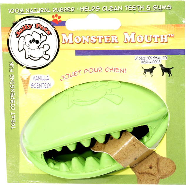 Piłka dla psów Jolly Pets Monster Mouth 7.5 cm Green (0788169001334) - obraz 1