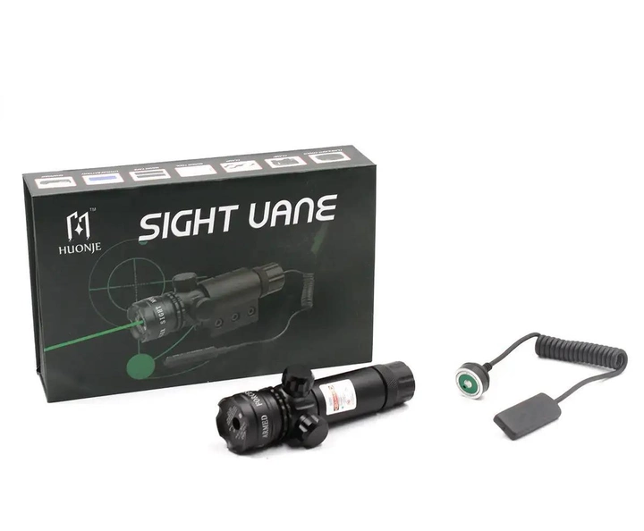 Лазерный прицел целеуказатель зеленый луч с аккумулятором Balight №1616 - изображение 1