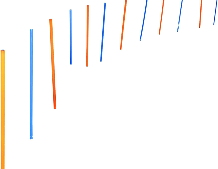 Zestaw do slalomu dla psów Pawise Agility Poles 60 cm Multicolour (8886467514319) - obraz 1