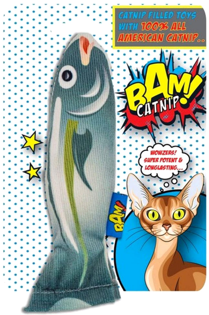 Zabawka z kocimiętką dla kotów Bam! Toy with Catnip Fish 16 cm Multicolour (5033190059430) - obraz 1