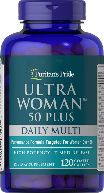 Витамины Puritan's Pride Ultra Woman 50 Plus Multi-Vitamin 120 таблеток ...