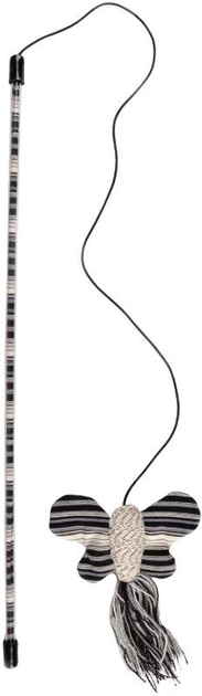 Інтерактивна іграшка для котів Flamingo Dangler Butterfly 45 x 12 x 1 см White/Black (5400585050271) - зображення 1