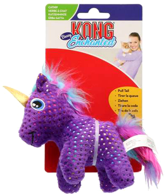 Zabawka dla kotów Kong Enchanted Buzzy Unicorn 12.1 cm Purpurowy (0035585459134) - obraz 2