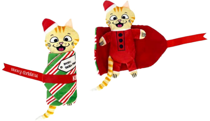 Zabawka interaktywna dla kotów Kong Holiday Pull-A-Partz Present 14 cm Multicolour (0035585526164) - obraz 2