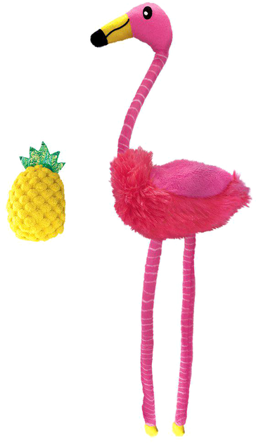 Іграшка для котів Kong Tropics Flamingo 2 в 1 29 x 14 x 3 см Pink (0035585459424) - зображення 1