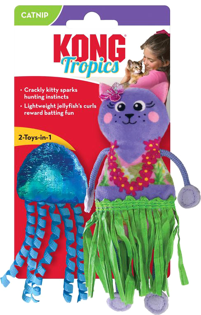 Іграшка для котів Kong Tropics Hula 2 в 1 14 x 4.5 см Multicolour (0035585459431) - зображення 1