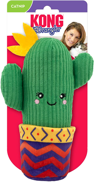 Zabawka dla kotów Kong Wrangler Cactus 21.5 x 13 x 7.5 cm Multicolour (0035585426044) - obraz 1