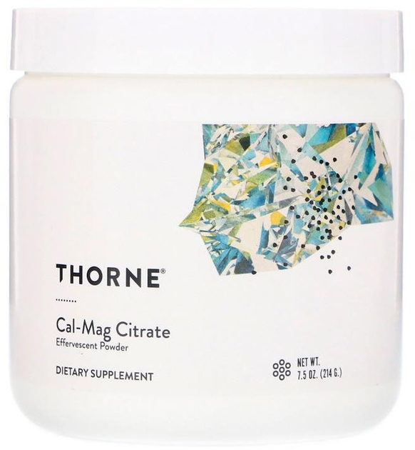 Витамины Thorne Research Cal-Mag Citrate Effervescent Powder 7.5 oz ...