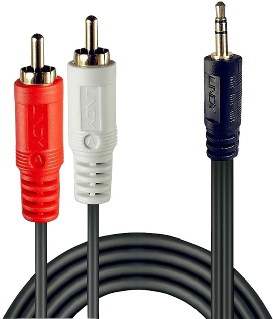 Kabel Lindy 3.5-mm jack - 2 x RCA-jack 3 m (4002888356824) - obraz 1
