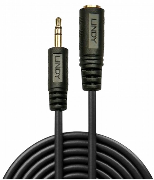 Kabel Lindy 3.5 mm 3-pin jack 2 m Black (4002888356527) - obraz 1