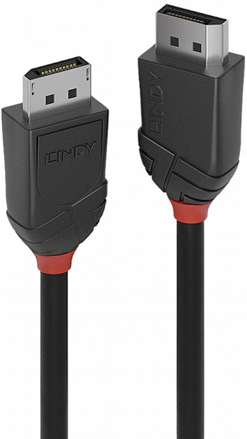 Kabel Lindy Black Line DisplayPort 10 m Black (4002888410786) - obraz 1