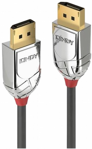 Kabel Lindy Cromo Line DisplayPort 5 m Gray (4002888363044) - obraz 1