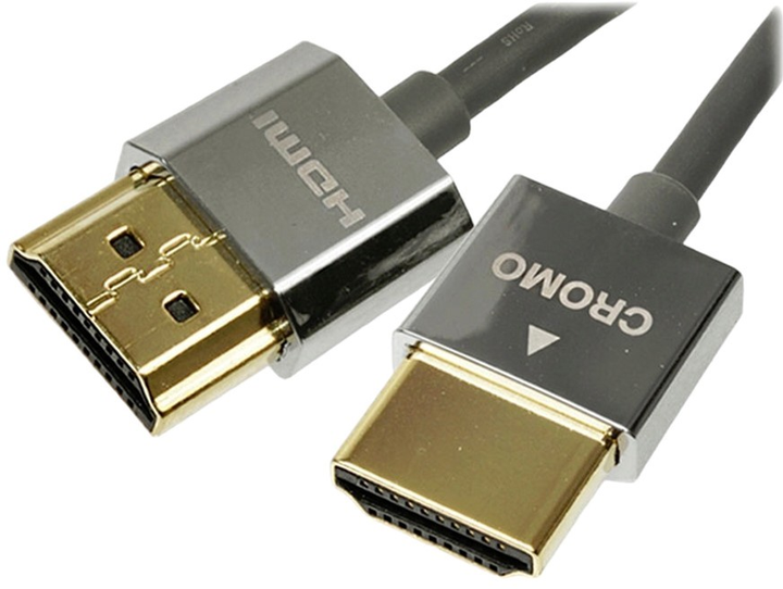 Кабель Lindy Cromo Line HDMI - HDMI 1 м Gray (4002888416719) - зображення 1