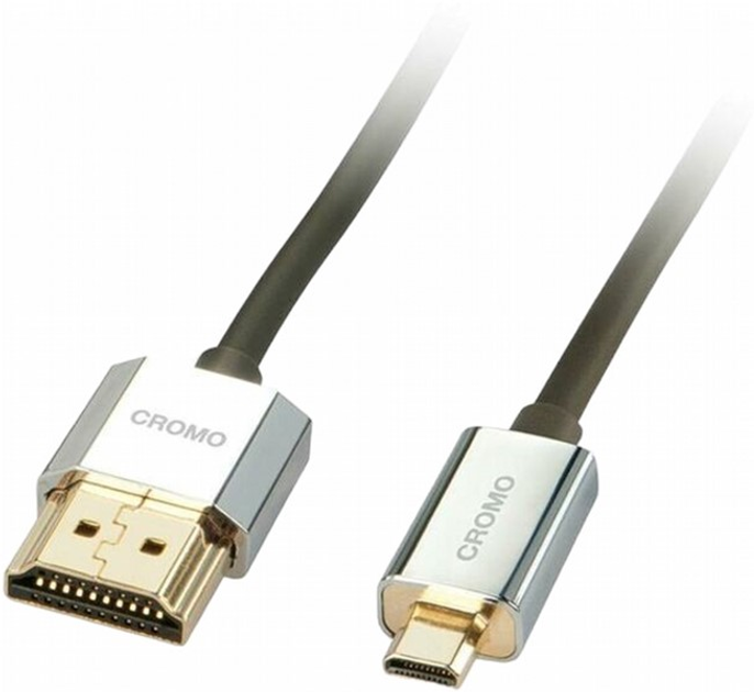 Kabel Lindy HDMI - micro-HDMI 2 m Gray (4002888416825) - obraz 1