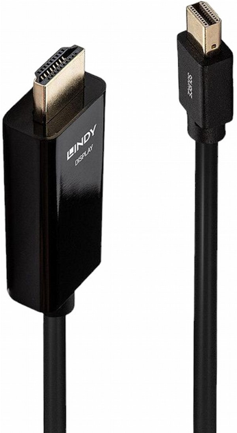 Kabel Lindy mini-DisplayPort - HDMI 1 m Black (4002888369268) - obraz 1