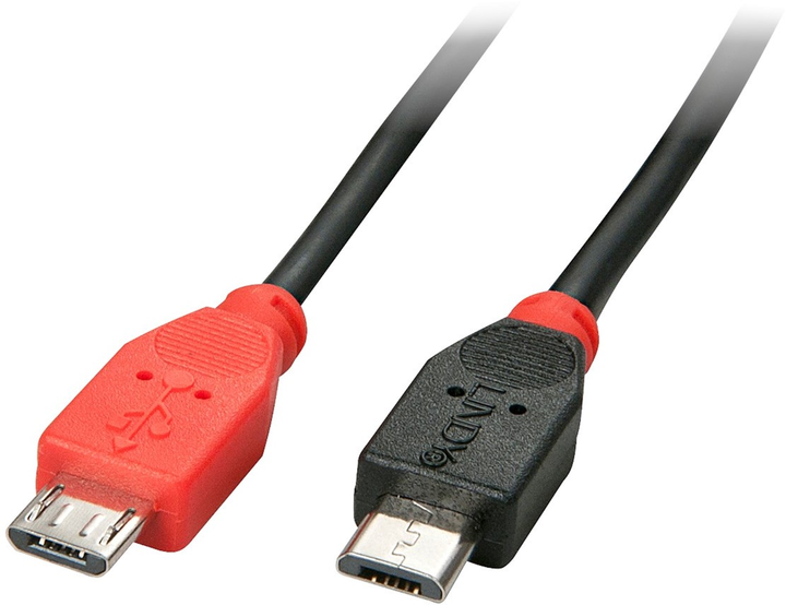 Kabel Lindy OTG micro-USB - micro-USB 0.5 m (4002888317580) - obraz 1