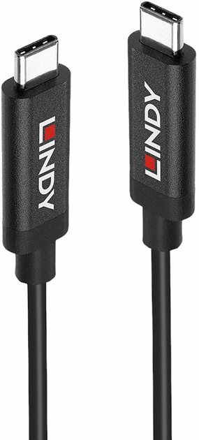 Kabel Lindy USB Type-C 5 m Black (4002888433082) - obraz 1