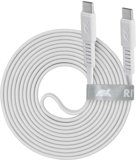 Kabel Rivacase USB Type-C - USB Type-C WT21 2.1 m White (PS6005WT21) - obraz 1