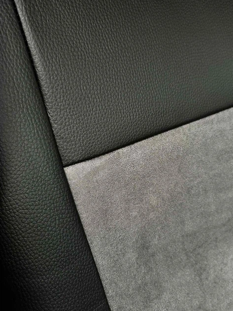 Авточохли комбіновані Pok-ter Unico 1 + 2 PEUGEOT EXPERT (2007-2016) еко шкіра + алькантара з сірою вставкою - зображення 4