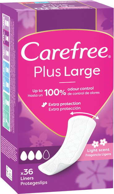 Кэфри Ежедневные прокладки Plus Long, 20 шт (Carefree, На каждый день)