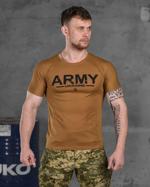 Тактическая потоотводящая мужская футболка Army M койот (85827) - изображение 1