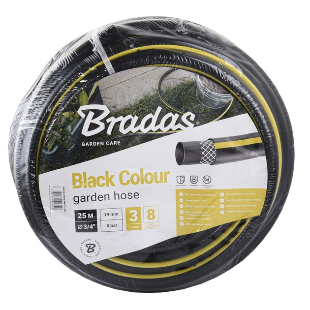 Шланг для поливу BLACK COLOUR 3/4″ 25м, Bradas Польща чорний WBC3/425 - Фото 2 Шланг для поливу BLACK COLOUR 3/4″ 25м, Bradas Польща чорний WBC3/425 - изображение 2